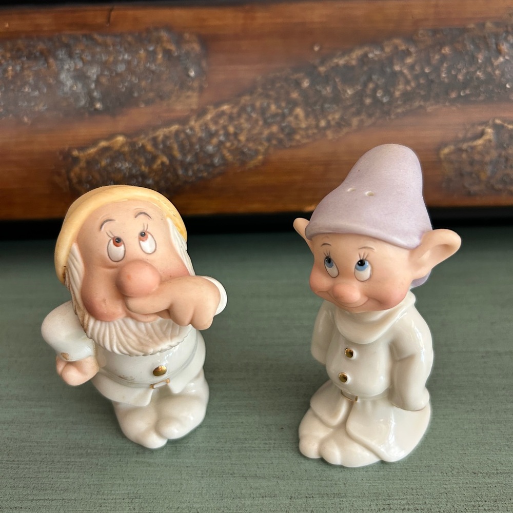 Lenox Dopey & Sneezy Salt & Pepper Set - EUC